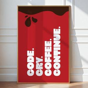Fun Developer Poster, Nerdy Computer Science Office Decor, Programming Wall Art, Coding Digital Print, Software Engineer Joke