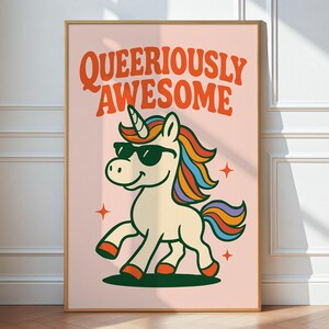 Rainbow Sloth Pride Poster, Funny Gay Pride Print, Gay Sloth Sleeping Poster, LGBTQ Room Decor, Fun Queer Pride Art, Funny Queer Poster