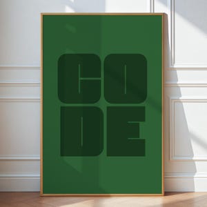 Fun Developer Poster, Nerdy Computer Science Office Decor, Programming Wall Art, Coding Digital Print, Software Engineer Joke, "CODE" Poster
