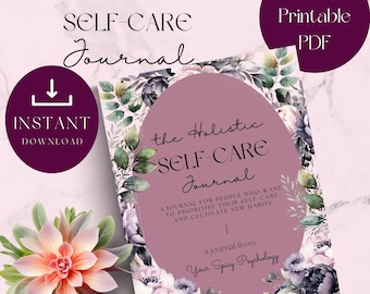 Journal de routine holistique d'autosoins | Planificateur de bien-être Amour de soi | DailyAffirmations | Limites | Téléchargement numérique instantané | PDF imprimable