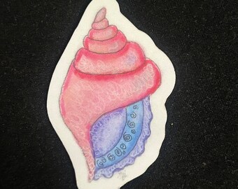 Colorful Conch Shell Sticker