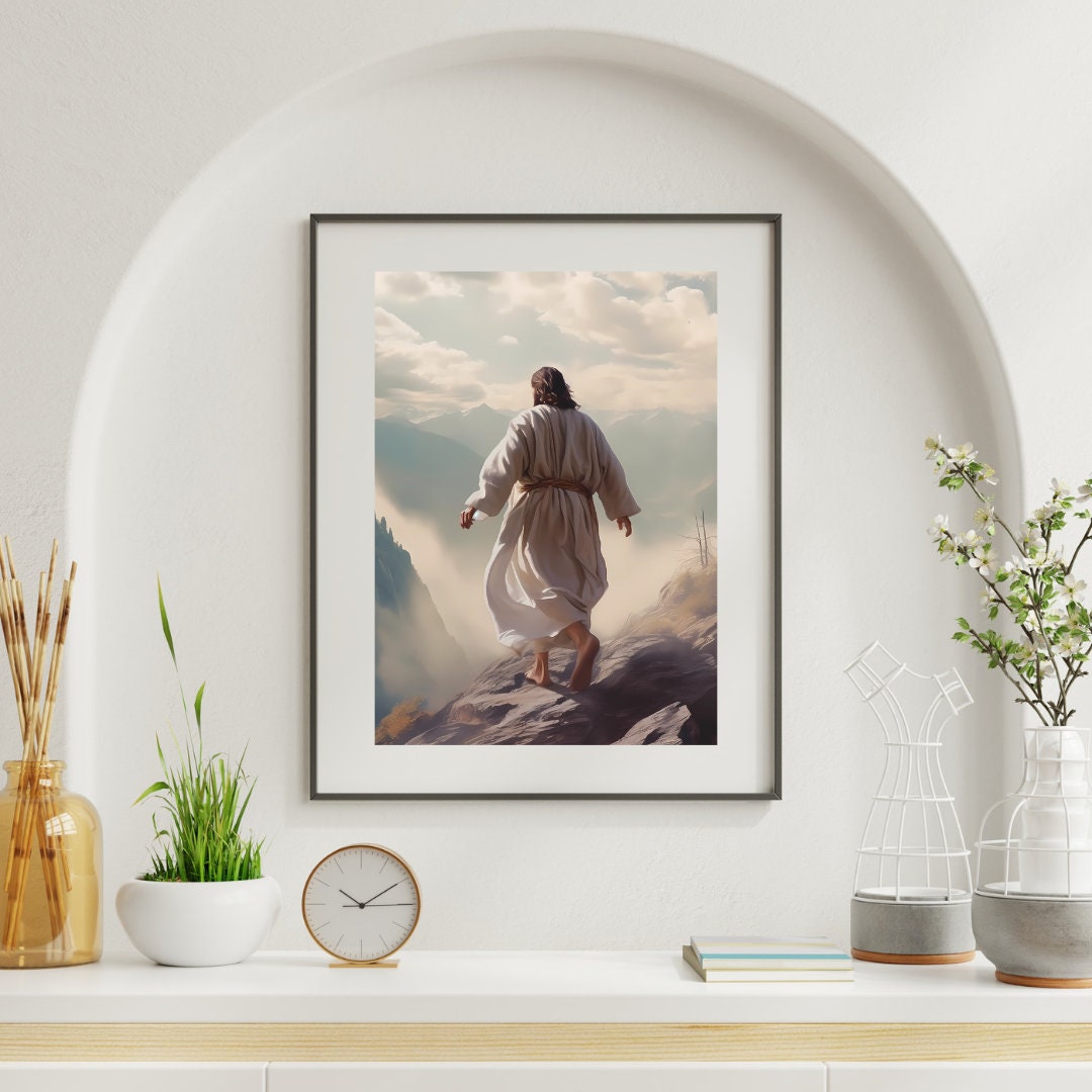 Jesus Wall Art Christian Art Printable, Picture of Jesus on the ...