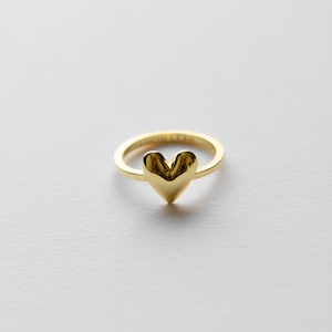 Flora Heart ring 18k gold vermeil