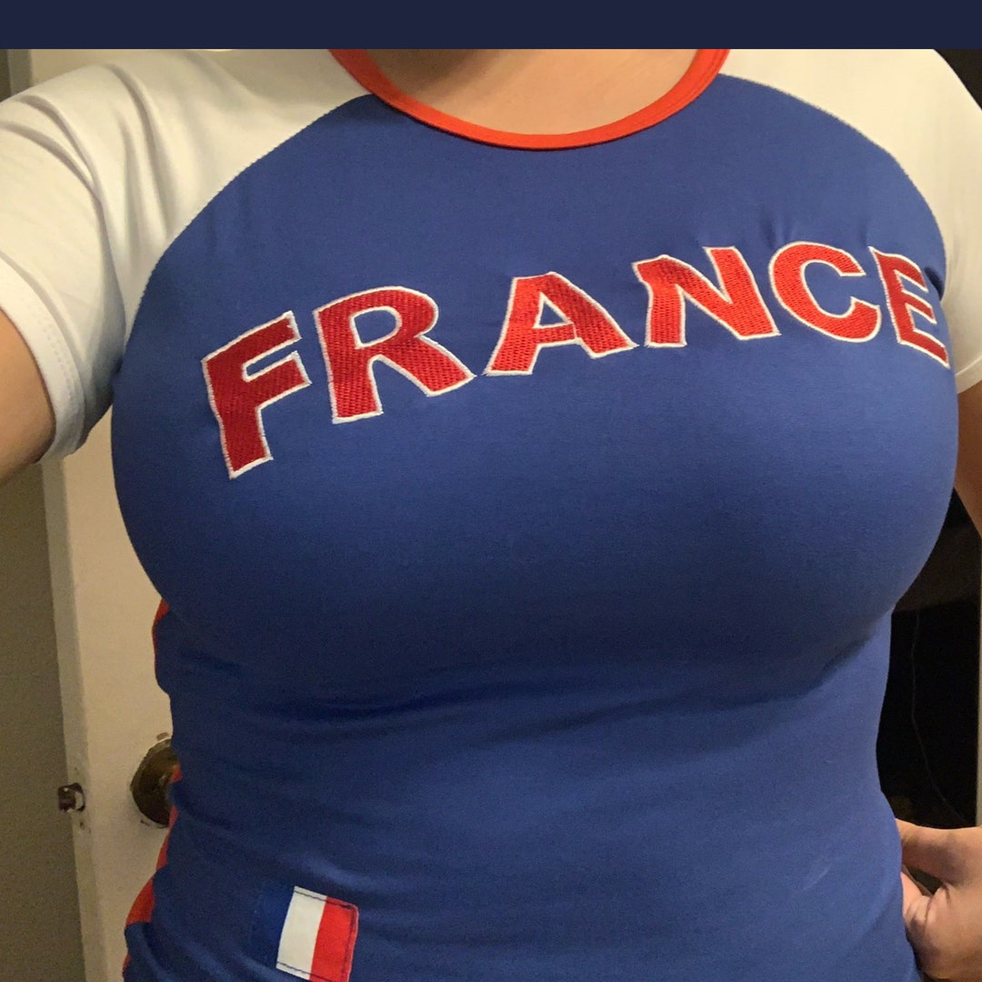 Vintage France Crop Top Y2k Baby Tee 90s 2000s Women Cropped Etsy