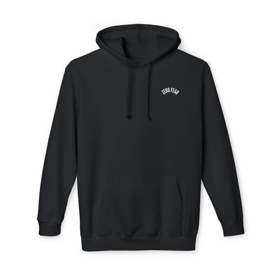 Inspirational Unisex Hooded Sweatshirt, Zero Fear Lion Design, Gift for Motivators, Perfect for Everyday Wear, Relaxation, Street Style,