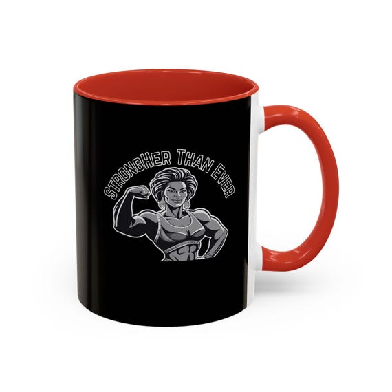 Empowering Coffee Mug - Perfect for Fitness Lovers, Gifts for Her, Motivational Gifts, Stronger Than Ever Design, Daily Inspiration, Workout
