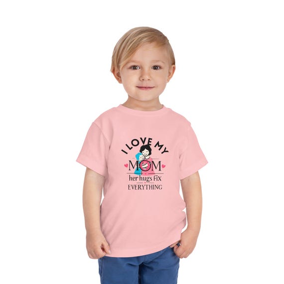 I Love My Mom Toddler Tee | Adorable Gift for Mother's Day, Birthday, Family Outings, Everyday Wear, Cute Kids T-Shirt