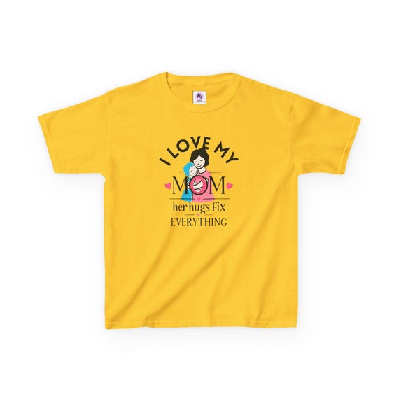 Kids Love My Mom Tee | Perfect Gift for Mother's Day, Birthday, Family Gatherings, Cute Kids T-Shirt, Casual Wear