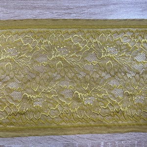 Mustard Yellow Stretch Lace 