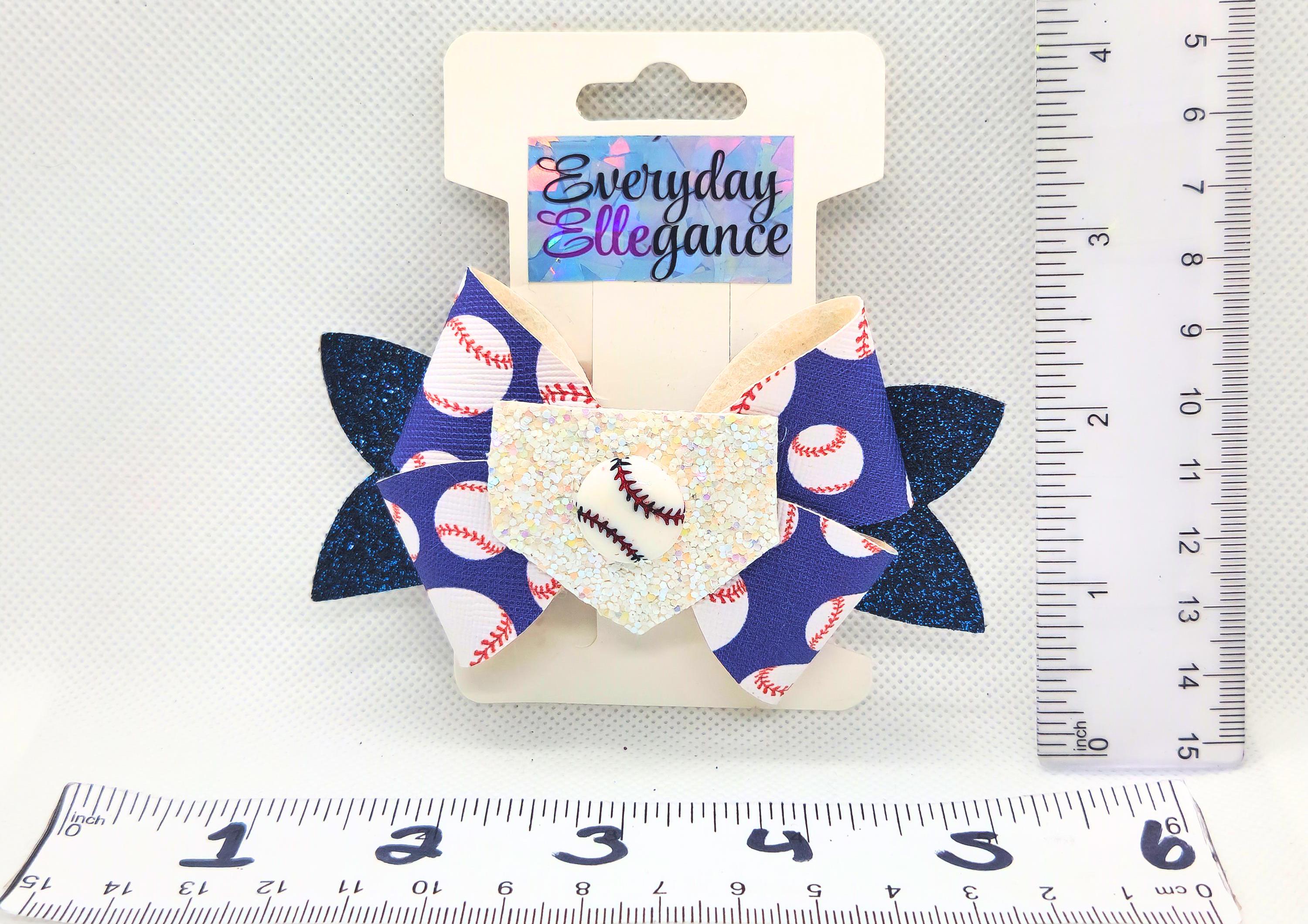 Baseball Glitter Pinwheel Bow With Base and Baseball Accents - Etsy