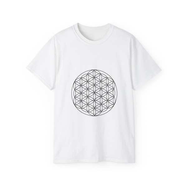 Flower of life tshirt, Flower of life tee, Spiritual tshirt, Meditation shirt, Yoga Tshirt, Sacred Geometry shirt, Unisex 100% Cotton Tee