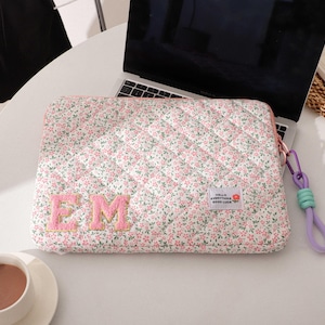Housse pour ordinateur portable à fleurs roses, étui pour ordinateur portable avec poignée, housse pour MacBook, housse pour iPad, étui pour MacBook 13 15 pouces, sacoche pour ordinateur portable de haute qualité