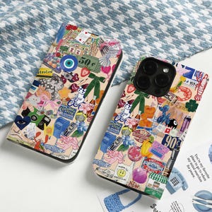 Freizeit Personalisierte Flip Brieftasche Handyhülle mit Kartenhalter, Benutzerdefinierte Name Initialen für iPhone 16 15 14 13 12 SE
