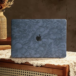 Retro Blue Flowers MacBook Case for MacBook Air 13 15&quot; Pro 13 14 15 16&quot;, MacBook Case, Protective Cover for MacBook A3113/A2337/A2681