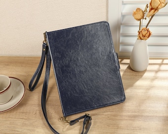 Blue Handheld Crossbody with Card Slot Personalised iPad Case for Air 4/5 Case, ipad Pro 11 12.9 Case, ipad Cover for ipad8/9/10, mini4/5/6