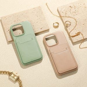 Monogram initialen telefoonhoes, gepersonaliseerd PU-leer iPhonegeval, iPhonegeval voor iPhone 16 15 Pro, 14 Pro Max, iPhone16 15 14 13 12 11