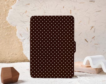 DarkBrown Wave Point Personalised Case Cover for Kindle Paperwhite 1/2/3/4, All New Kindle Case Kindle Cover, Custom Kindle Paperwhite Cover
