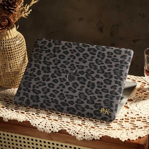 Black Leopard Print MacBook Case for MacBook Air 13 15&quot; Pro 13 14 15 16&quot;, MacBook Case, Protective Cover for MacBook A3113/A2337/A2681