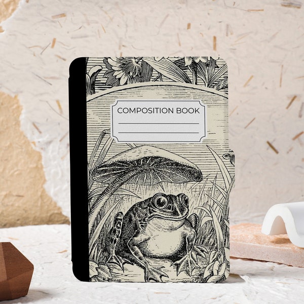 Frog Notebook Couverture de boîtier personnalisée pour Kindle Paperwhite 1/2/3/4, Toute nouvelle couverture Kindle Case Kindle, Couverture Kindle Paperwhite personnalisée