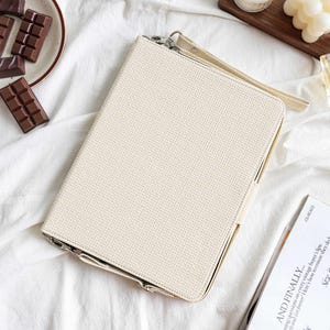 Étui personnalisé pour iPad en cuir PU beige pour Air 4/5/6, étui avec emplacement pour carte, étui ipad Pro 11 12,9, étui ipad pour ipad 8/9/10, ipadmini 5/6/7