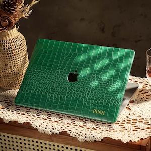 Green Crocodile Pattern MacBook Case for MacBook Air 13 15&quot; Pro 13 14 15 16&quot;, MacBook Case, Protective Cover for MacBook A3113/A2337/A2681