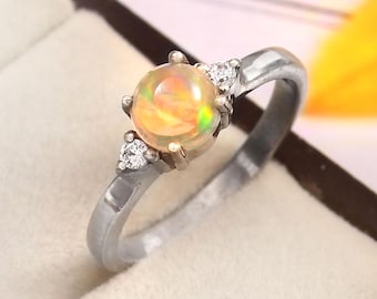 Opal Ring, 925 Sterling Silver Jewelry For Gift.