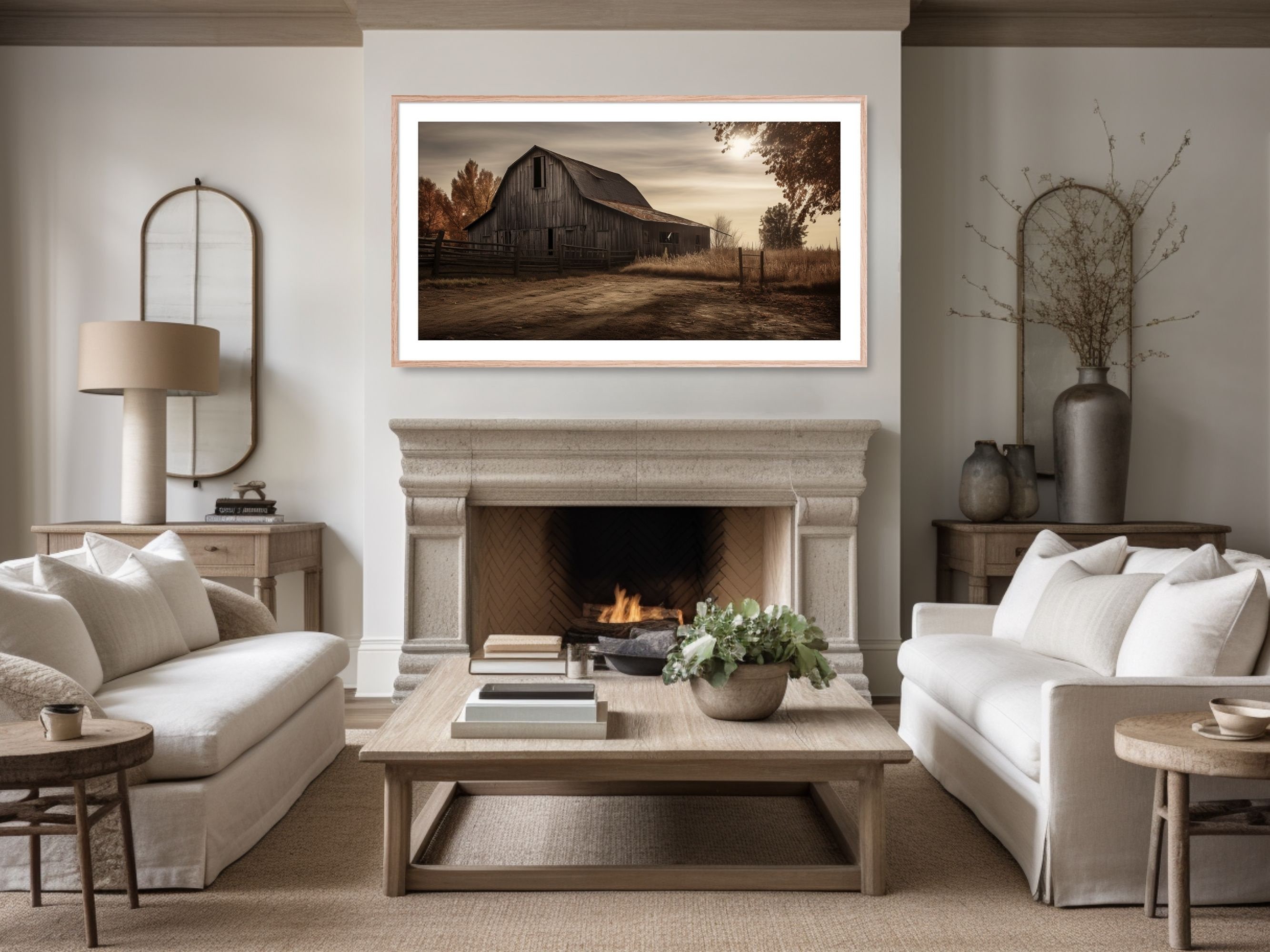 Digital Frame TV Art the Barn Modern Audience Vintage Etsy