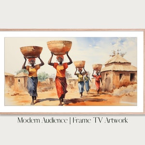 Digitaler Bilderrahmen | Afrikanischer Stamm | Impasto Malerei | Modernes Publikum | Afrikanische Stammesfrauen, moderne kulturelle Kunst, afrikanische Frauenkunst