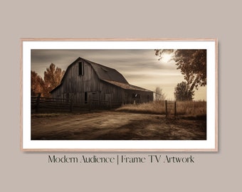 Digital Frame TV Art | The Barn | Modern Audience | Vintage Barn Photo Digital Download, Farmhouse Frame TV Artwork, Rustic Barn Wall Art