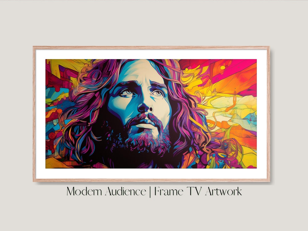 Digital Frame TV Art Jesus Pop Art Frame TV Art Instant Download Modern