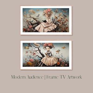 Digital Frame TV Art | Whimsical Readers Bundle | Frame TV Art Instant Download | Modern Audience, Playful, Fun, Dreamy, Fanciful, Eccentric
