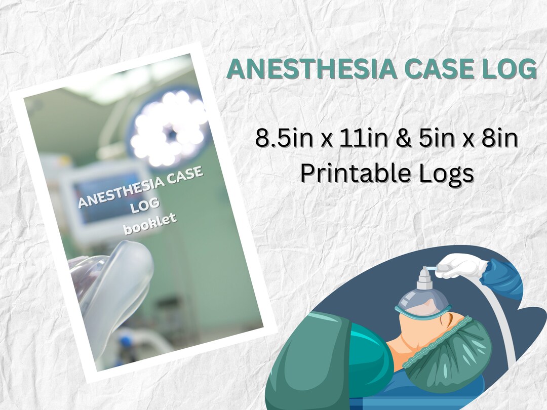 Anesthesia School Case Log Book: Nurse Anesthetist Resource (PDF) - Etsy