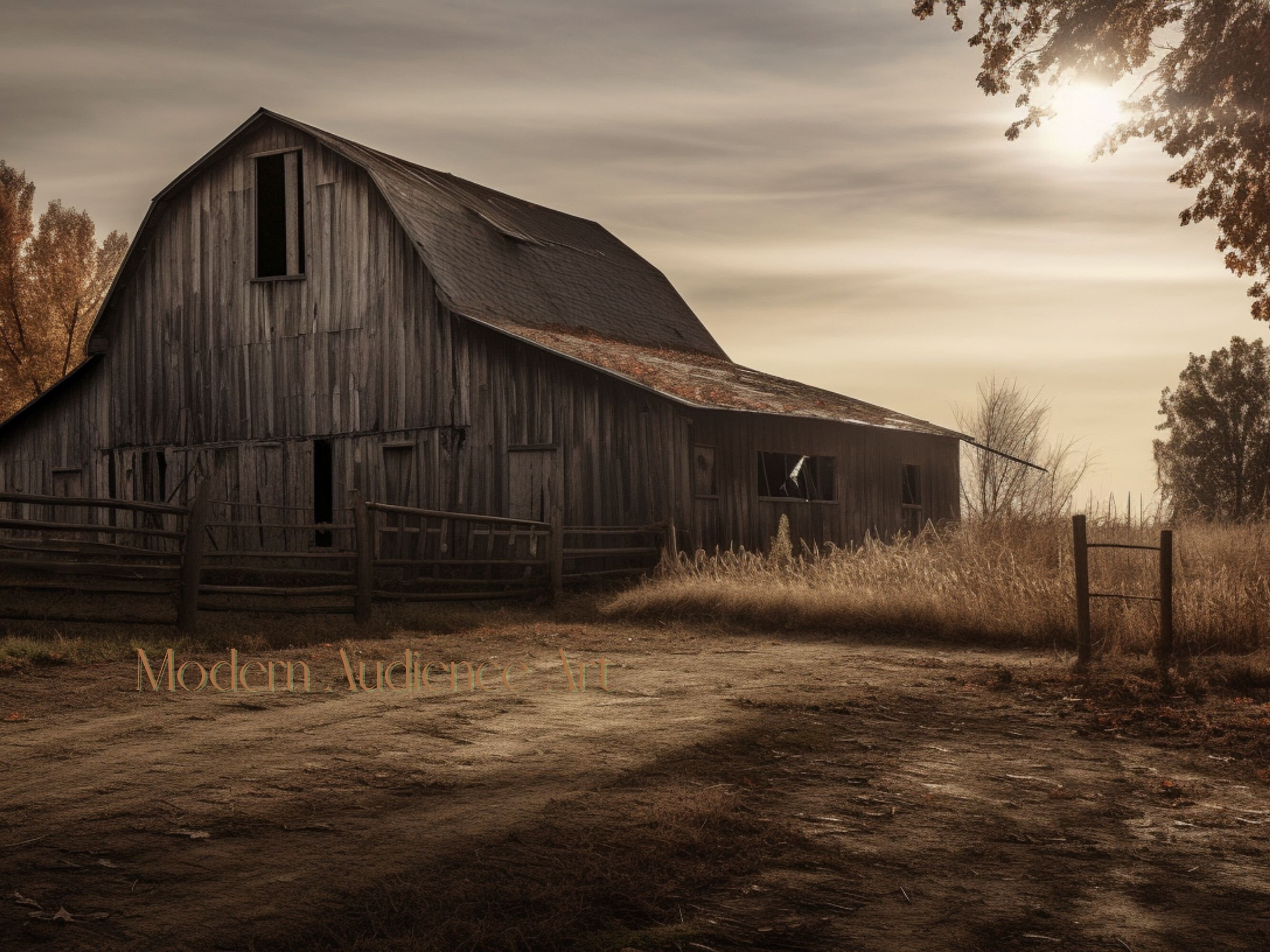 Digital Frame TV Art the Barn Modern Audience Vintage Etsy