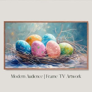 Spring Easter Art, Samsung Frame TV Art, Easter Egg TV Frame, Spring Vintage Farmhouse TV Art, Spring Tv Art, Holiday Easter Art