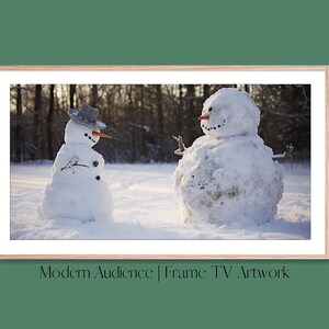 Snowmen Frame TV Art | Winter Holiday Artwork (Digital Download)