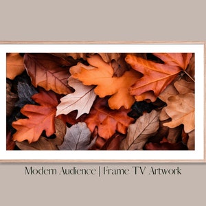 Herfstbladeren lijst tv-kunst | Modern herfstdecor (digitale download)