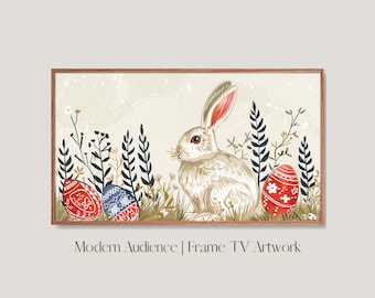 Spring Bunny & Easter Eggs Art for Samsung Frame TV (Digital Download)