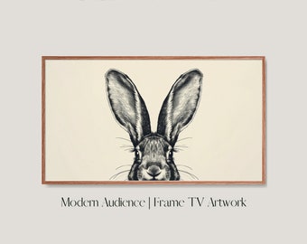Easter Bunny Ears Drawing: Spring Frame TV Art (Digital Download)