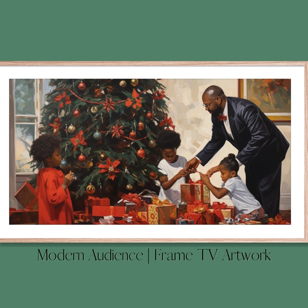 Digital Frame TV Art | Gifts With Dad | Modern Audience | Seasonal Frame TV Art, Holiday Frame Artwork, Children Art, Frame TV Art, Family