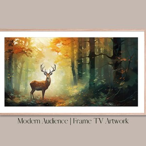 Majestueus Buck art-decoschilderij | Samsung Frame TV Art (digitale download)