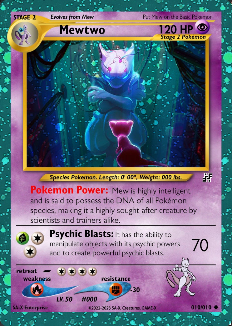  Pokemon - Mega-Mewtwo-EX (63/162) - XY Breakthrough - Holo :  Toys & Games