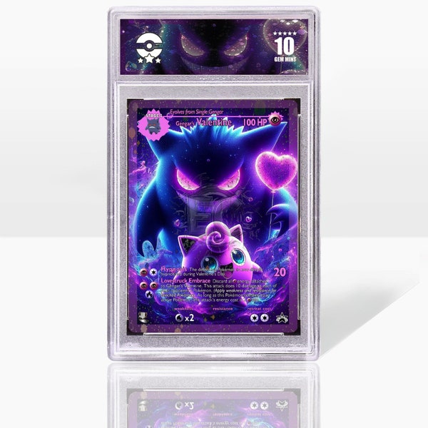 Pokemon Gengar Holo Valentine Edition Pokémon Custom Card Proxy No Shining