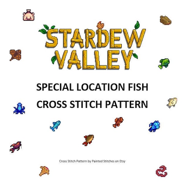 Stardew Valley - Special Location Fish Cross Stitch Pattern