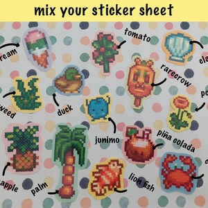 Stardew Valley Summer Stickers - mix your sticker sheet