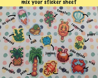 Stardew Valley Summer Stickers - mix your sticker sheet