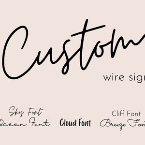 Custom Wire Sign | Wire Wall Art | Wire Word Sign | Personalised Wall Art | Custom Wall Sign | Home Decor | Wire Name Sign | Wall Art Quotes