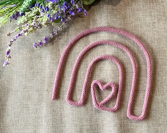Knitted Wire Rainbow, Rainbow, Knitted Wire Art, Wire Wall Art, Childrens Room, Childrens Wall Art, Nursery Decor, Flat Lay Prop, Baby Gift
