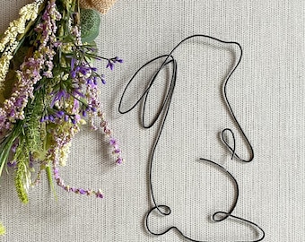 Wire Rabbit | Wire Wall Art | Bunny | Wire Animal | Home Decor | Nursery Decor | Pet Gifts | Animal Lover