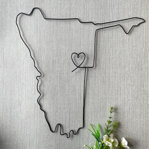 Namibia | Namibia Gift | Namibia Wall Art | Wire Map Art | Wire Wall Art | Home Decor | Gift For Her | Birthplace Wall Art | Map Wall Art