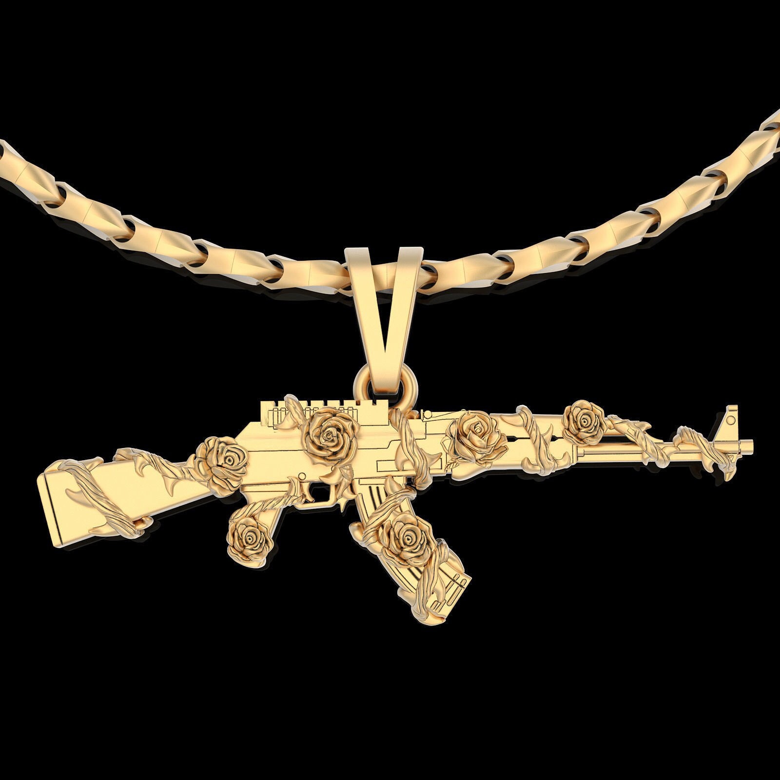 morir Stainless Steel AK-47 Rifle Gun Pendant Necklace with Chain 24Inch  Silver Stainless Steel Pendant Price in India - Buy morir Stainless Steel AK -47 Rifle Gun Pendant Necklace with Chain 24Inch Silver